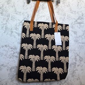 Holiday Brand Palm Tree Patterned Tote Bag - New